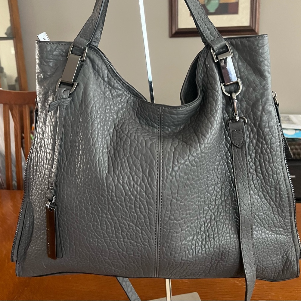 Vince Camuto Grey Leather Shoulder Bag / Tote